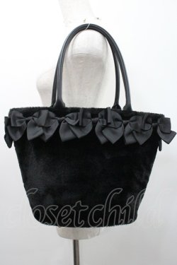 画像3: m petit by misako / AM*NIリボンFバッグ  黒 I-26-01-06-106-LO-BG-SA-ZI
