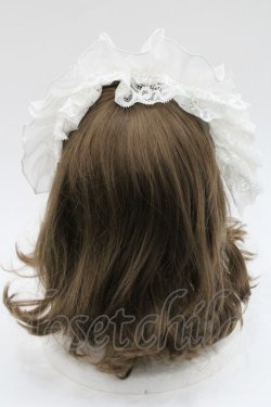 画像4: MR corset / シフォンフリルビジューカチューシャ  白 I-26-01-06-116-PU-AC-SA-ZI