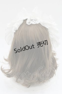 画像4: MR corset / シフォンフリルビジューカチューシャ  白 I-26-01-06-116-PU-AC-SA-ZI