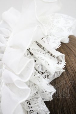 画像6: MR corset / シフォンフリルビジューカチューシャ  白 I-26-01-06-116-PU-AC-SA-ZI