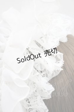 画像6: MR corset / シフォンフリルビジューカチューシャ  白 I-26-01-06-116-PU-AC-SA-ZI