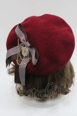 画像4: Amavel / ストライプリボン付きベレー  ボルドー I-26-01-06-118-CA-AC-SA-ZI