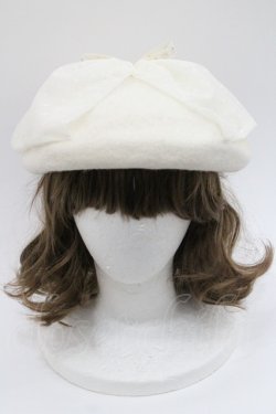 画像2: m petit by misako / NINA'S チュールリボンベレー帽  アイボリー I-26-01-06-119-LO-AC-SA-ZI