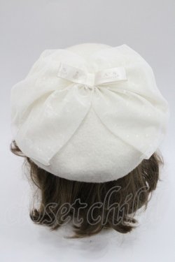 画像4: m petit by misako / NINA'S チュールリボンベレー帽  アイボリー I-26-01-06-119-LO-AC-SA-ZI