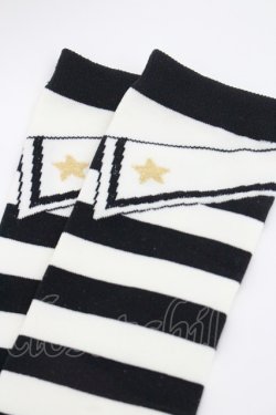 画像2: metamorphose / ボーダーオーバーニー  黒Ｘ白 I-26-01-06-124-ME-ZA-SA-ZI