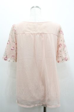 画像2: axes femme / 袖刺繍フレアプルオーバー M ピンク I-26-01-06-002-AX-TO-TE-ZI