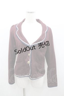 画像1: Fi.n.t / ラインデザインジャケット  ボルドー I-26-01-06-021-CA-JA-SA-ZI