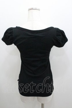 画像2: Katie / ロゴプリント半袖カットソー S 黒Ｘ白 I-26-01-06-024-LO-TO-SA-ZI