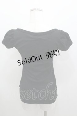 画像2: Katie / ロゴプリント半袖カットソー S 黒Ｘ白 I-26-01-06-024-LO-TO-SA-ZI