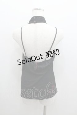 画像2: Ozz oneste / チャイナデザインボレロ&キャミセット  黒Ｘ赤 I-26-01-06-025-OO-TO-SA-ZI