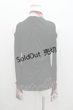 画像5: Ozz oneste / チャイナデザインボレロ&キャミセット  黒Ｘ赤 I-26-01-06-025-OO-TO-SA-ZI