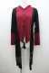 画像1: ALGONQUINS / 2カラーフードロングカーディガン  黒Ｘ赤 I-26-01-06-027-AL-TO-SA-ZI (1)