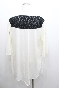 画像2: ALGONQUINS / 蝶ボタンカットカーディガン  白Ｘ黒 I-26-01-06-029-AL-TO-SA-ZI