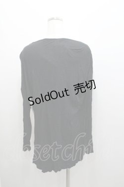 画像2: ALGONQUINS / ロゴドクロプリント2カラーカットソー  黒Ｘ白 I-26-01-06-030-AL-TO-SA-ZI