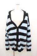 Deorart / シャギーニットVカーディガン F ブラック×ライトブルー I-26-01-06-032-PU-TO-TE-ZI