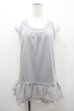 画像1: axes femme / 肩透けロングタンク M グレー I-26-01-06-004-AX-TO-TE-ZI