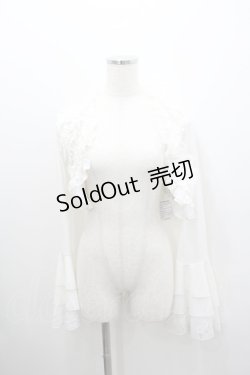 画像1: MR corset / レースリボンフリルボレロ  白 I-26-01-06-033-PU-TO-SA-ZI