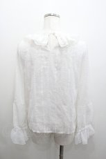 画像2: MR corset / ハイネックリボンフリルブラウス  白 I-26-01-06-034-PU-BL-SA-ZI (2)