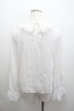 画像2: MR corset / ハイネックリボンフリルブラウス  白 I-26-01-06-034-PU-BL-SA-ZI