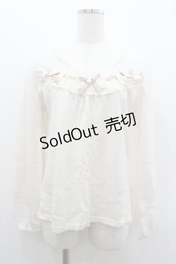 画像1: axes femme / 薔薇レースニットトップス M オフ I-26-01-06-005-AX-TO-TE-ZI