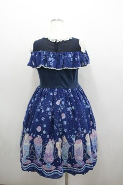 画像2: Angelic Pretty / Cream Soda Mermaidカットワンピース  紺 I-26-01-06-043-AP-OP-SA-ZI