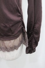 画像3: axes femme / 裾レースタートルネックプルオーバー M ブラウン I-26-01-08-029-AX-TO-TE-ZI (3)