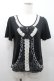 画像1: axes femme / ドットシフォン切替Tシャツ M 黒 I-26-01-08-030-AX-TS-TE-ZI (1)