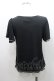 画像2: axes femme / ドットシフォン切替Tシャツ M 黒 I-26-01-08-030-AX-TS-TE-ZI (2)