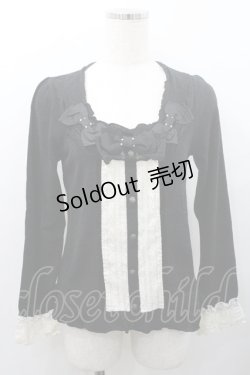 画像1: axes femme / リボンデザインプルオーバー M クロ I-26-01-08-031-AX-TO-TE-ZI