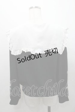 画像2: Ank Rouge / ハートクロスプリント袖シフォンブルゾン  黒Ｘ白 I-26-01-08-037-CA-JA-SA-ZI