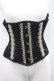 画像1: abilletage / nobleレースミニショートコルセット 2 黒ｘゴールド I-26-01-08-039-GO-ZA-SA-ZI (1)