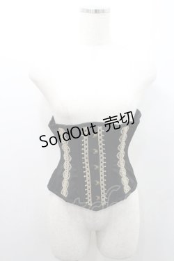 画像3: abilletage / nobleレースミニショートコルセット 2 黒ｘゴールド I-26-01-08-039-GO-ZA-SA-ZI