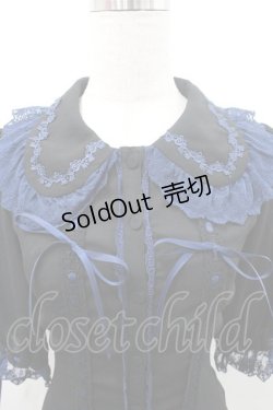 画像3: Vallee lys / Dreams Ladder Lace Blouse　ブラウス  黒Ｘ青 I-26-01-08-040-GO-BL-SA-ZI