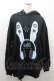 画像1: LISTEN FLAVOR / サイバーうさ耳ヘッドホンパーカー  黒 I-26-01-08-041-PU-TO-SA-ZI (1)