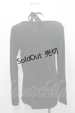 画像2: ALGONQUINS / キャッスルptカットソー  黒Ｘ白 I-26-01-08-042-AL-TO-SA-ZI