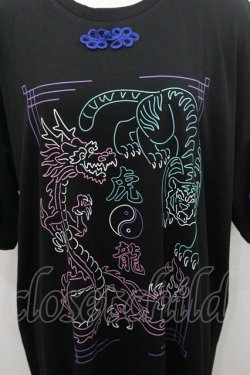 画像3: LISTEN FLAVOR / タイガードラゴンチャイナビッグT F 黒 I-26-01-08-044-PU-TO-SA-ZI