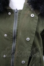 画像3: ALGONQUINS / ファーフードロングコート  カーキＸ黒 I-26-01-08-051-AL-CO-SA-ZTC075 (3)