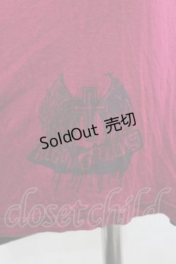 画像3: ALGONQUINS / 2カラーフード半袖カットソー  濃ピンクＸ黒 I-26-01-08-052-AL-TO-SA-ZI