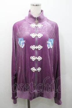 画像1: LISTEN FLAVOR / チャイナベルベットジャージ  ラベンダー I-26-01-08-053-PU-JA-SA-ZI