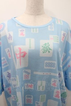 画像3: LISTEN FLAVOR / 麻雀フルグラフィックビッグTシャツ  サックス I-26-01-08-054-PU-TO-SA-ZI