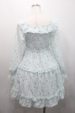 画像2: axes femme POETIQUE / ギャザーフリル長袖ワンピース  ミント I-26-01-08-057-AX-OP-SA-ZI