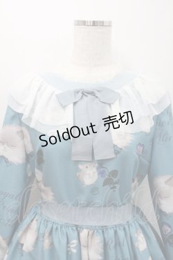 画像3: Royal Princess Alice / 毛繕い下手猫ちゃん・ねこ助コラボ・ワンピース  青 I-26-01-08-058-LO-OP-SA-ZI