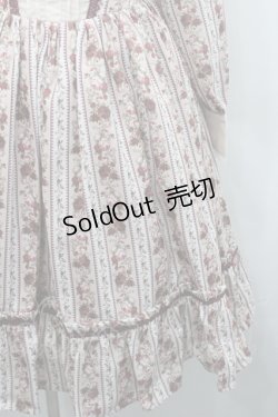 画像4: axes femme Kawaii / ストライプローズ柄ワンピース  アイボリーＸ赤 I-26-01-08-064-AX-OP-SA-ZI