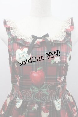 画像3: Emily Temple cute / タータンRibbonAppleノースリーブワンピース  赤チェック I-26-01-08-066-ET-OP-SA-ZI
