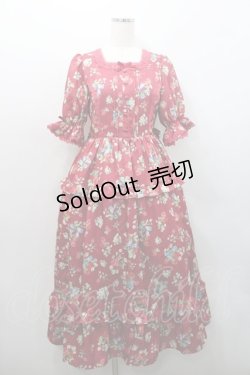 画像1: axes femme Kawaii / クラシックベリーワンピース M ワイン I-26-01-08-067-AX-OP-SA-ZI