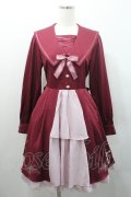 Amavel / Seraphim Crossレイヤードワンピース  ボルドー I-26-01-08-068-CA-OP-SA-ZI
