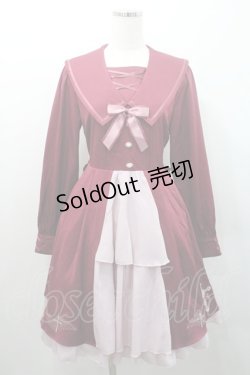 画像1: Amavel / Seraphim Crossレイヤードワンピース  ボルドー I-26-01-08-068-CA-OP-SA-ZI