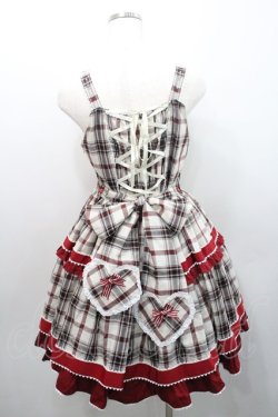 画像2: BABY,THE STARS SHINE BRIGHT / Sweet Wingタータンチェックジャンパースカート  赤チェック I-26-01-08-070-BA-OP-SA-ZI