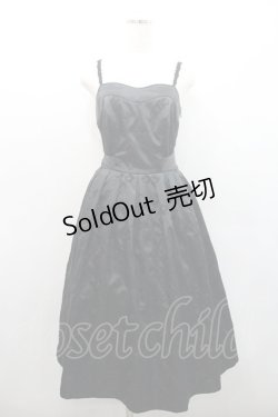 画像1: Lois CRAYON / リボン刺繍キャミワンピース M ブラック I-26-01-08-077-LO-OP-SA-ZI