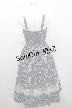 画像2: axes femme / 花総柄ビスチェラインジャンスカ  黒 I-26-01-08-078-AX-OP-SA-ZI